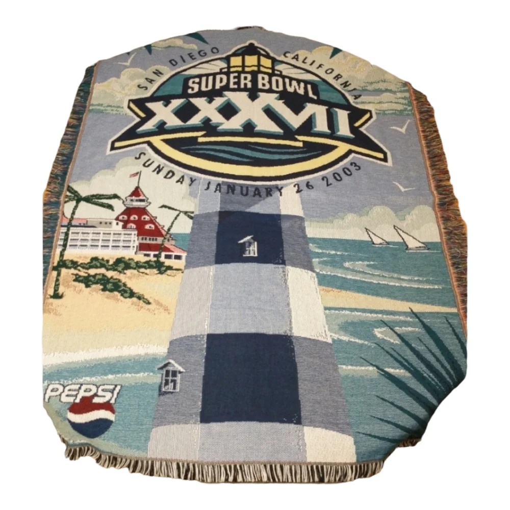 Super Bowl 2003 San Diego CA Tapestry Throw
